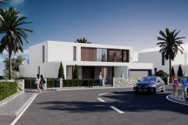 Modern luxury villa near the sea with Turkish title in Catalkoy, Kyrenia