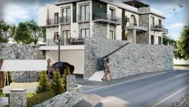 Modern life in Kyrenia -Çatalkoy area, 3+1 garden + terrace, private car park.